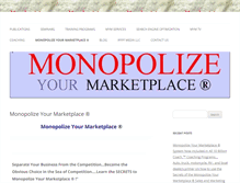 Tablet Screenshot of monopolizeyourmarketplace.com